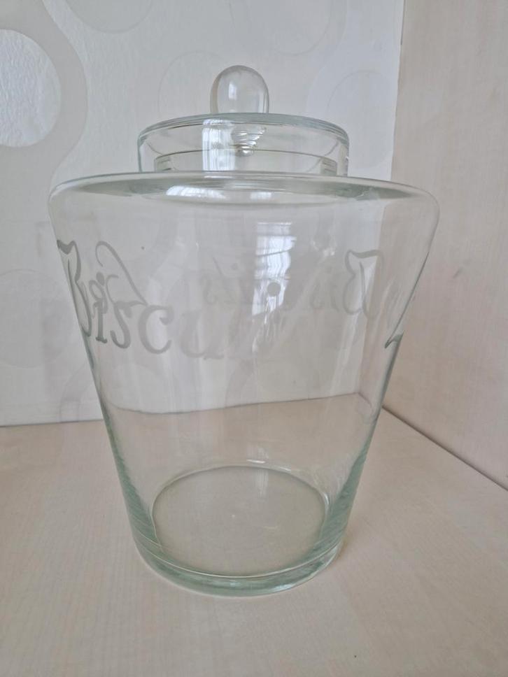 Grote glazen pot met deksel, Verzamelen, Glas en Borrelglaasjes, Zo goed als nieuw, Overige typen, Verzenden