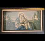 Religieuze ingelijste prent , Maria en haar zoon, Antiek en Kunst, Antiek | Religie, Ophalen of Verzenden
