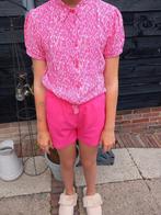Shoeby short + blouse maat 146/152 roze/wit, Broek, Meisje, Ophalen of Verzenden, Zo goed als nieuw
