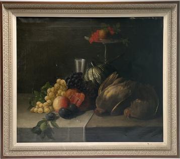 Olieverfschilderij stilleven, 1863, Zuidelijke Nederlanden beschikbaar voor biedingen