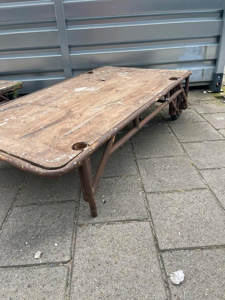 Transportkar  salontafel tuintafel tafel, Tuin en Terras, Tuintafels, Gebruikt, Rechthoekig, Ophalen