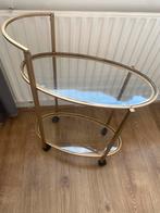 Sidetable - Trolley - Bijzettafel goud, Huis en Inrichting, Ophalen, Gebruikt, 50 tot 100 cm, Metaal