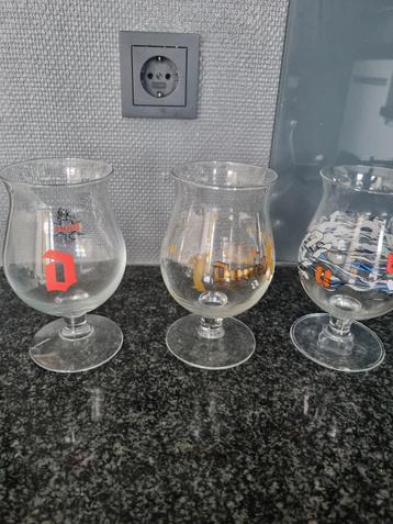 3 Duvel bierglazen collectors editie beschikbaar voor biedingen