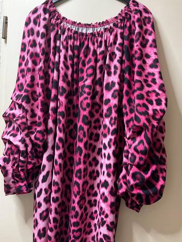 dames tuniek / jukje roze met tijgerprintje beschikbaar voor biedingen