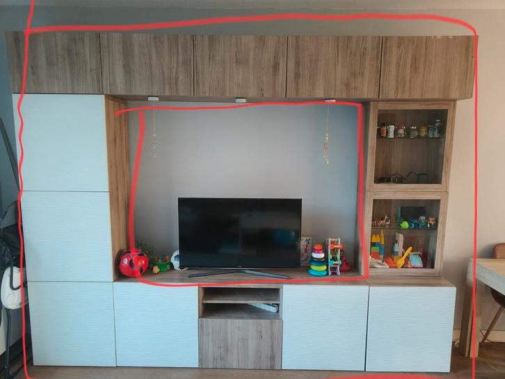 uitstekende staat TV vitrinekasten voor woonkamer, Huis en Inrichting, Kasten | Vitrinekasten, Zo goed als nieuw, 200 cm of meer