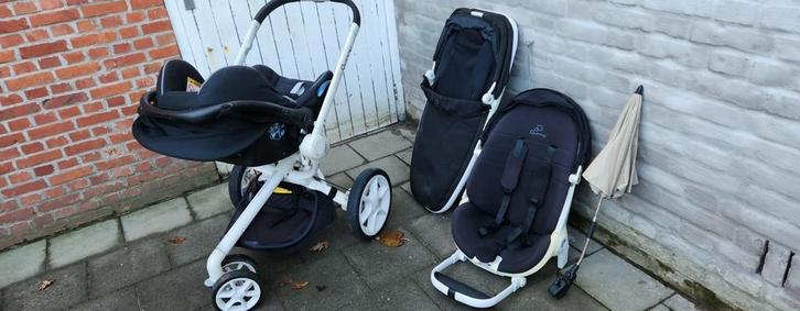 Quinny kinderwagen met maxi cosi, reiswieg en zitje, Kinderen en Baby's, Kinderwagens en Combinaties, Gebruikt, Quinny, Ophalen
