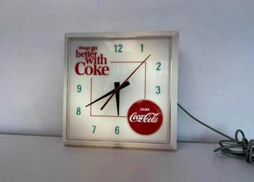 Coca Cola oude reclame lichtbak / klok beschikbaar voor biedingen