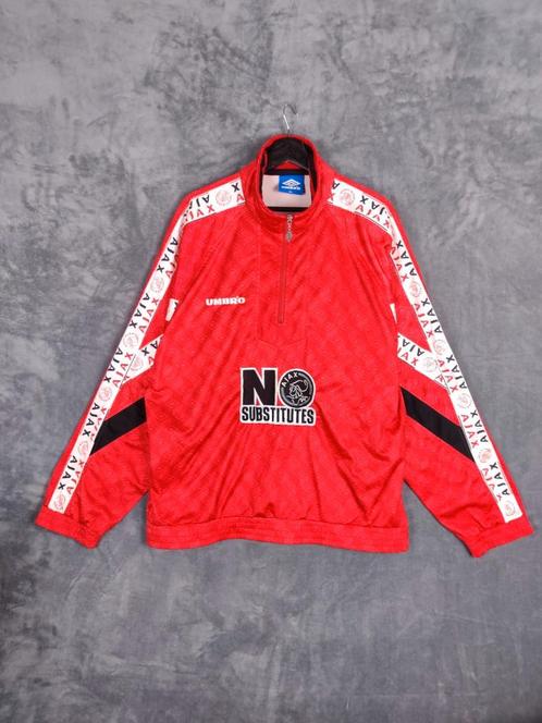 Ajax 1995 Trainings Jas Umbro XXL Champions League, Kleding | Heren, Sportkleding, Zo goed als nieuw, Voetbal, Overige maten, Rood