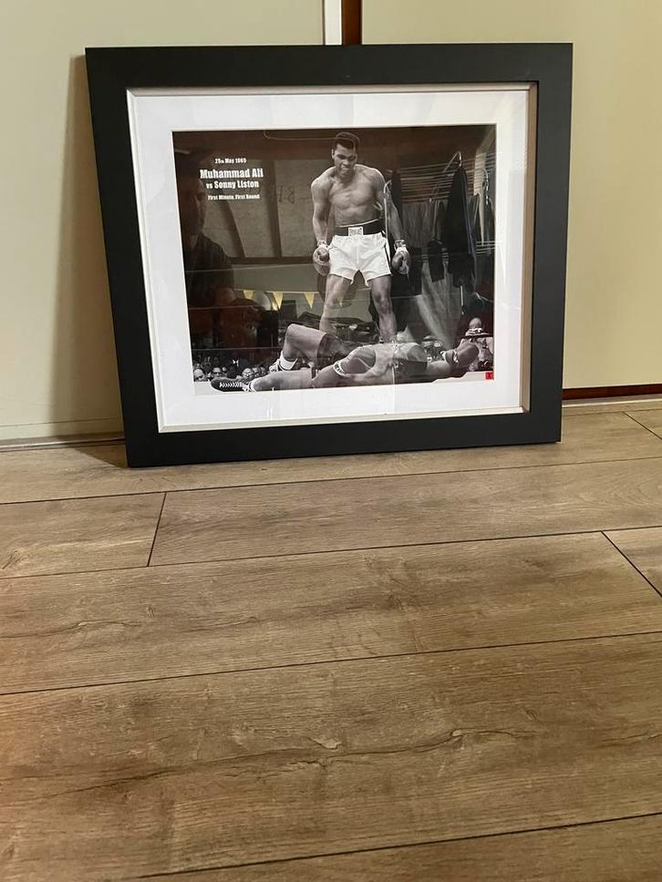 Muhammad Ali vs Sonny Liston Foto met Lijst, Antiek en Kunst, Kunst | Tekeningen en Foto's, Ophalen of Verzenden