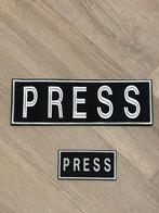 Patch Press klein en groot voor op het scherfvest, Ophalen of Verzenden, Landmacht, Nederland, Embleem of Badge