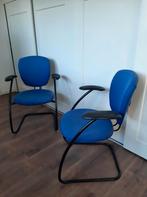 Design vergaderstoel kantoor stoel koningsblauw 2x, Ophalen, Gebruikt, Twee