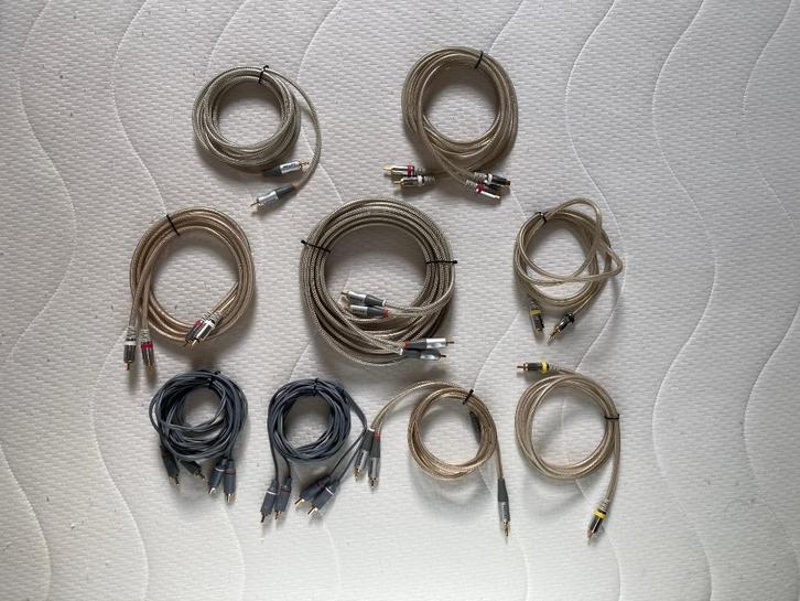 9x PHILIPS audio kabels - RCA Tulp in out koptelefoon jack !, Audio, Tv en Foto, Audiokabels en Televisiekabels, Gebruikt, Interlink-kabel