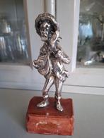Zilver beeldje man met gitaar, Antiek en Kunst, Ophalen of Verzenden