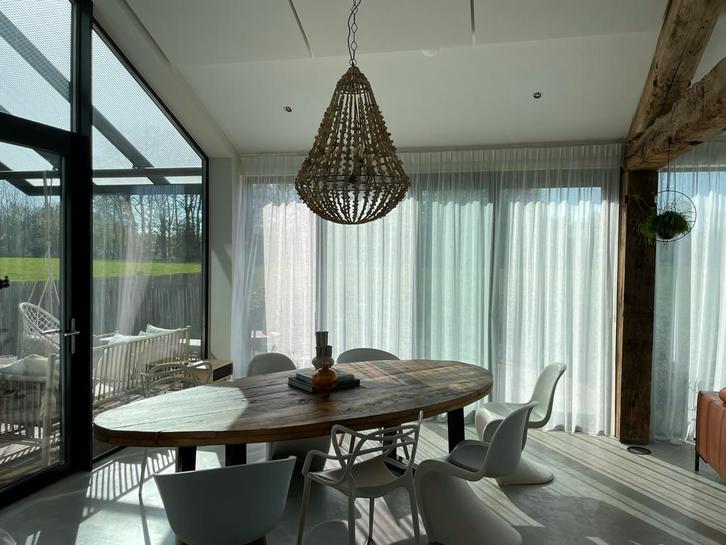 Ovale Massief Houten Tafel - Prachtig! 270 cm lang, Huis en Inrichting, Woonaccessoires | Kandelaars en Kaarsen, Gebruikt, 50 tot 75 cm