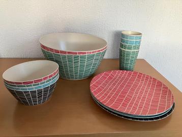 14 delig Bamboe Camping servies - Buitenservies beschikbaar voor biedingen