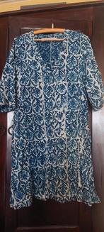 Nieuwe indigo blockprint jurk maat L, Kleding | Dames, Blauw, Maat 42/44 (L), Comfort Zone, Nieuw