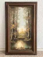 Schilderij - bos met rivier, Ophalen