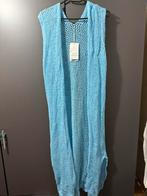Lang gehaakt vest blauw nieuw, Kleding | Dames, Ophalen of Verzenden, Zo goed als nieuw, Blauw