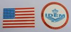 Stickers Amerikaanse vlag en IDEM Kon Luchtmacht., Ophalen of Verzenden, Luchtmacht, Nederland, Embleem of Badge