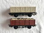 2x Jouef SNCF Kipperwagons met lading H0, Hobby en Vrije tijd, Modeltreinen | H0, Gebruikt, Gelijkstroom, Jouef, Wagon