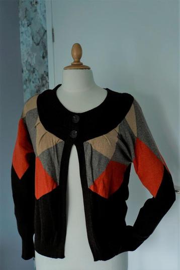 Leuk Nieuw bruin/grijs/beige/oranje vest v. Mexx mt L 40 beschikbaar voor biedingen