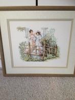 Geborduurd schilderij, Antiek en Kunst, Kunst | Litho's en Zeefdrukken, Ophalen of Verzenden