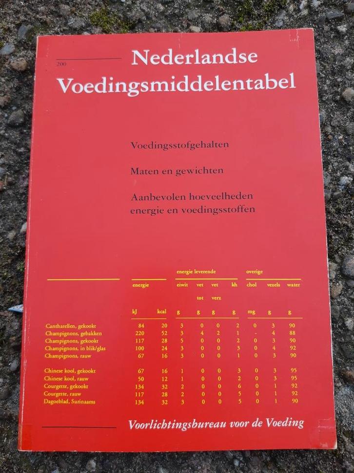 Nederlandse Voedingsmiddelentabel, Boeken, Gezondheid, Dieet en Voeding, Gelezen, Dieet en Voeding, Ophalen of Verzenden