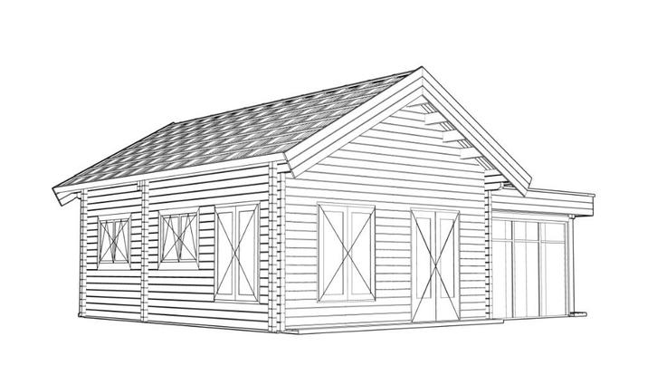Mantelzorgwoning Lugarde 840cm x 730cm, Tuin en Terras, Tuinhuizen, Nieuw, Overige typen, Hout, 500 cm of meer, 400 cm of meer
