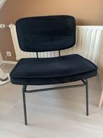 By Boo fauteuil/stoel velvet zwart, Huis en Inrichting, Fauteuils, Ophalen, Gebruikt, Minder dan 75 cm, Metaal
