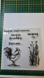 Stempelset haan, Hobby en Vrije tijd, Stempelen, Ophalen of Verzenden, Zo goed als nieuw, Clearstamp