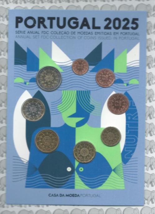 Portugal FDC setje 2025, Postzegels en Munten, Munten | Europa | Euromunten, Setje, Overige waardes, Portugal, Ophalen of Verzenden