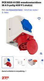 PCE 9215-6 CEE Wandcontactdoos 16A 5-polig 400V, Ophalen of Verzenden, Nieuw