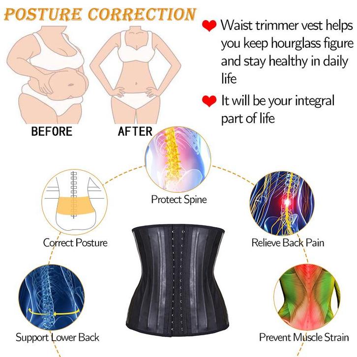 C14 zwart latex corset met 25 stalen baleinen,, Kleding | Dames, Ondergoed en Lingerie, Body of Korset, Zwart, Ophalen of Verzenden