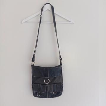 Gio Gino schoudertas leer zwart  beschikbaar voor biedingen