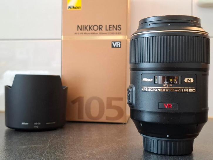 Nikon AF-S VR Micro-Nikkor 105mm f/2.8G IF-ED, Audio, Tv en Foto, Fotografie | Lenzen en Objectieven, Zo goed als nieuw, Macrolens