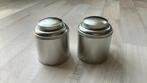 Theeblikjes twee stuks, Ophalen, Zo goed als nieuw, Aluminium, Pot, Bus of Blik