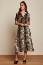 Maat 40 King Louie Olive midi jurk Kallina, Kleding | Dames, Maat 38/40 (M), Bruin, Ophalen of Verzenden, King Louie