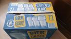 Doos met 72 bierglazen. 28 cl., Verzamelen, Glas en Borrelglaasjes, Ophalen of Verzenden, Zo goed als nieuw, Bierglas