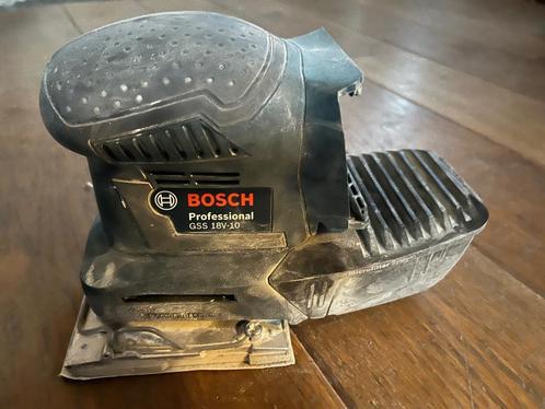 Bosch GSS 18V-10 Accu vlakschuurmachine, Doe-het-zelf en Verbouw, Gereedschap | Schuurmachines, Gebruikt, Vlakschuurmachine, Minder dan 600 watt