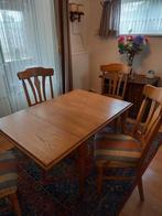 EETHOEK MET 4 STOELEN, Huis en Inrichting, Complete eetkamers, Ophalen, Gebruikt, Eiken, 4 tot 6 stoelen