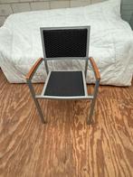 4 all weather tuinstoelen als nieuw stapelbaar, Ophalen, Zo goed als nieuw, Aluminium, Stapelbaar