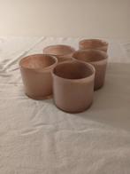 Bijenkorf Waxinelichthouders Roze - Set van 5, Overige materialen, Ophalen of Verzenden, Zo goed als nieuw, Overige kleuren