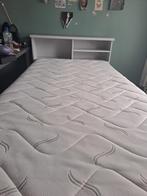Bed met bergruimte (90 x 190), Ophalen, 90 cm, Eenpersoons, Wit