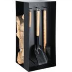 Houtopslag met haardgereedschap, Huis en Inrichting, Kachels, Ophalen of Verzenden, Gebruikt, Hout, Houtkachel