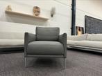 Showmodel Rolf Benz Cara fauteuil grijs leer Design stoel, Nieuw, Leer, Ophalen of Verzenden, 75 tot 100 cm