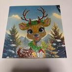 Diamond painting kerstkaart hertje, Ophalen of Verzenden, Nieuw, Kerst