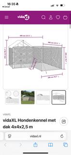 Honden kennel 4x4x2,5m met dakje, Ophalen, Hondenkennel, 110 cm of meer, 100 cm of meer