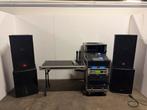 Muziekset in flightcase met tafel en luidsprekers, Audio, Tv en Foto, Professionele Audio-, Tv- en Video-apparatuur, Ophalen, Gebruikt