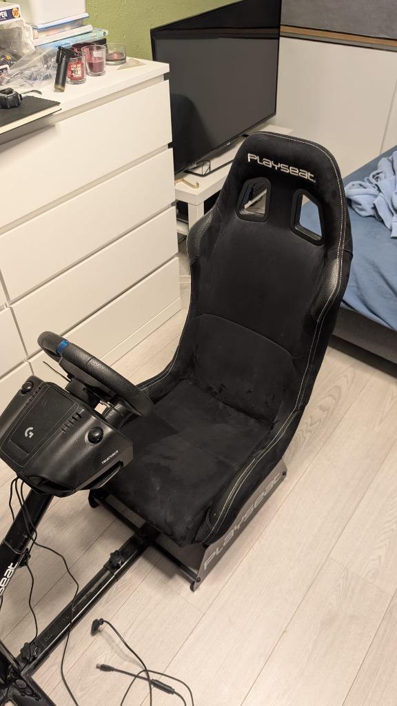 Logitech G923 Xbox/PC + Playseat Alcantra, Spelcomputers en Games, Spelcomputers | Xbox | Accessoires, Zo goed als nieuw, Xbox One