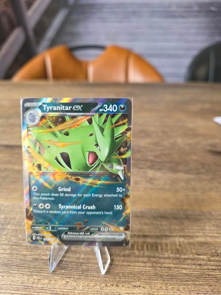 Tyranitar EX Pokémon kaart, Ophalen of Verzenden, Zo goed als nieuw, Losse kaart, Foil